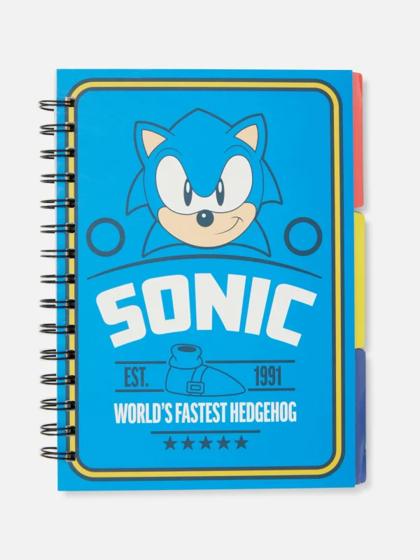 Primark A5 Sonic The Hedgehog Notebook Blue Best Sale