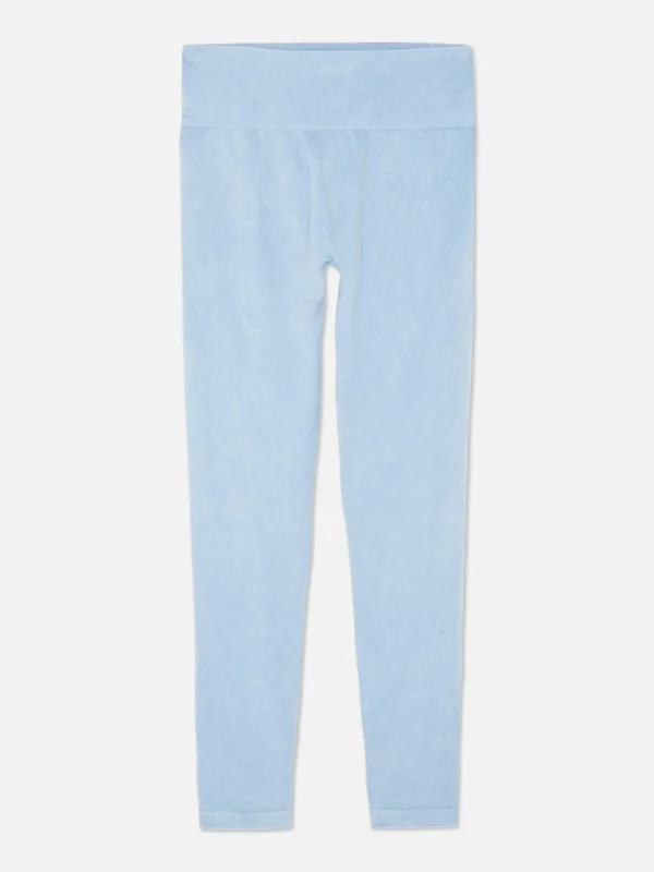 Primark Acid Wash Leggings Blue New