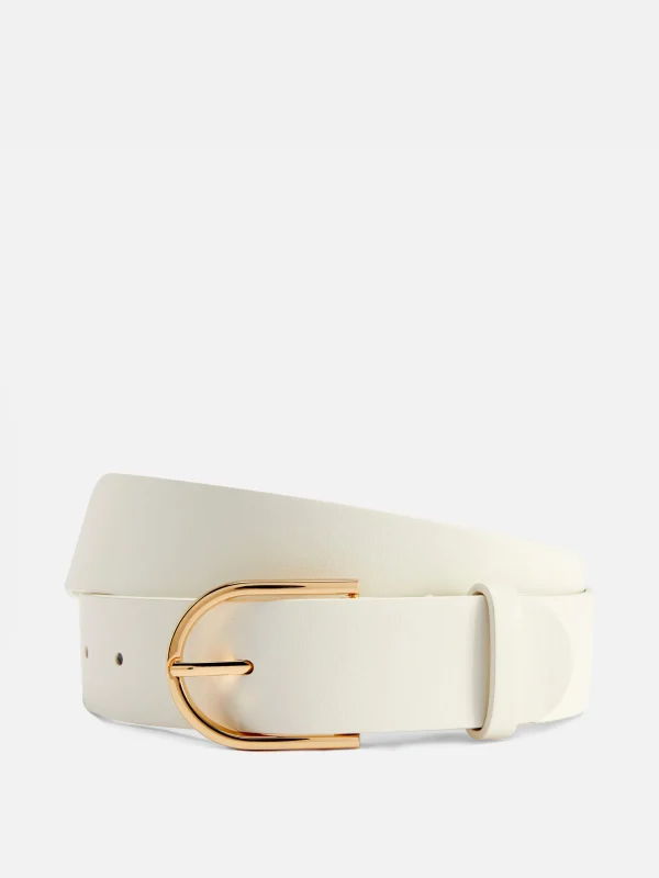 Primark Arch Buckle Belt White Flash Sale