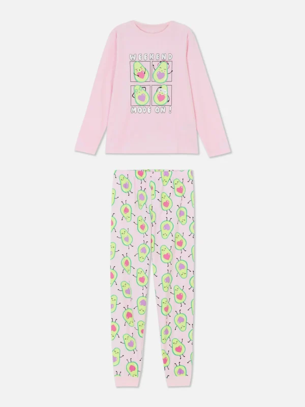 Primark Avocado Velour Pajamas Pink Sale