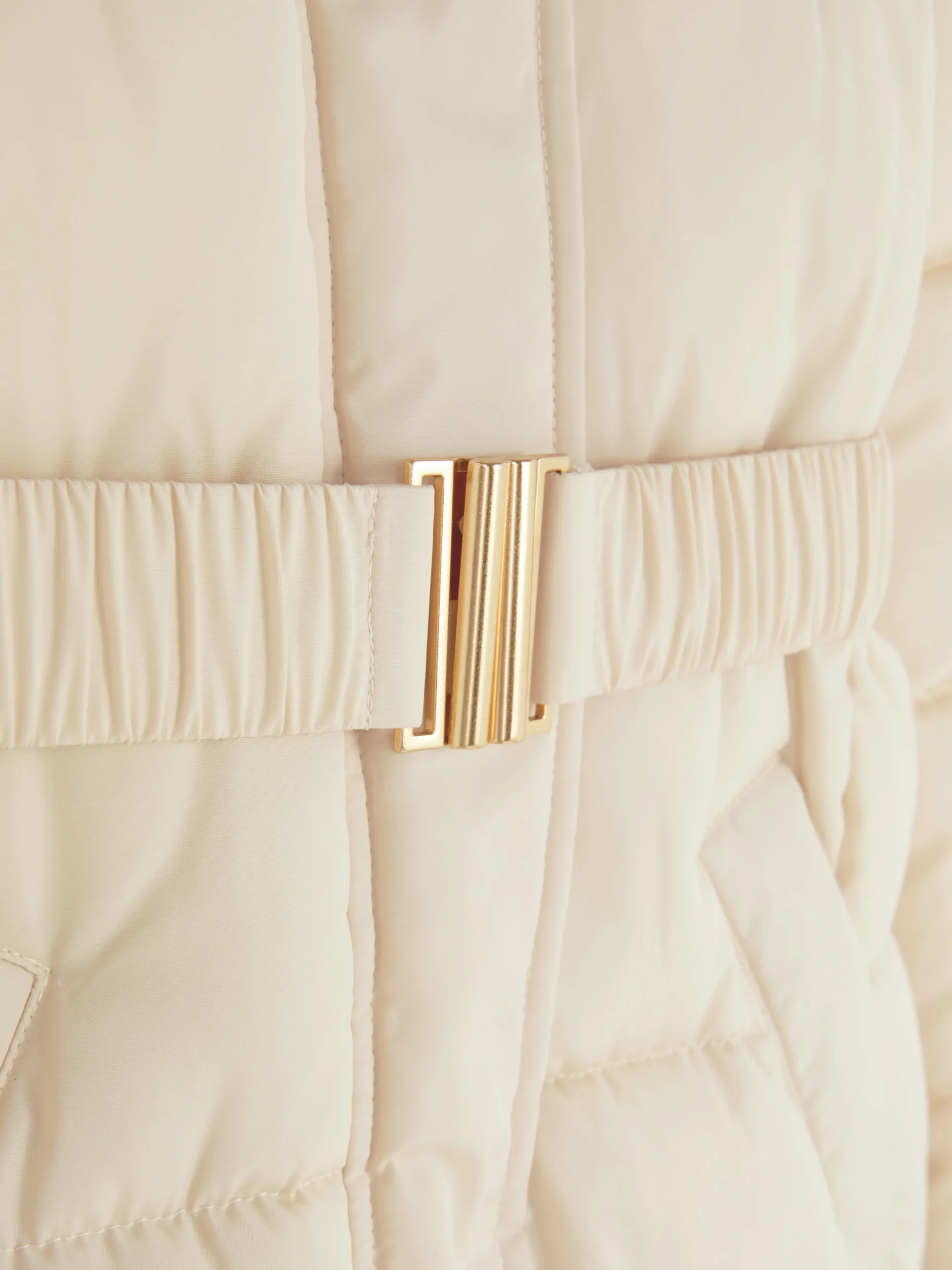 Primark Belted Padded Jacket Ivory Best