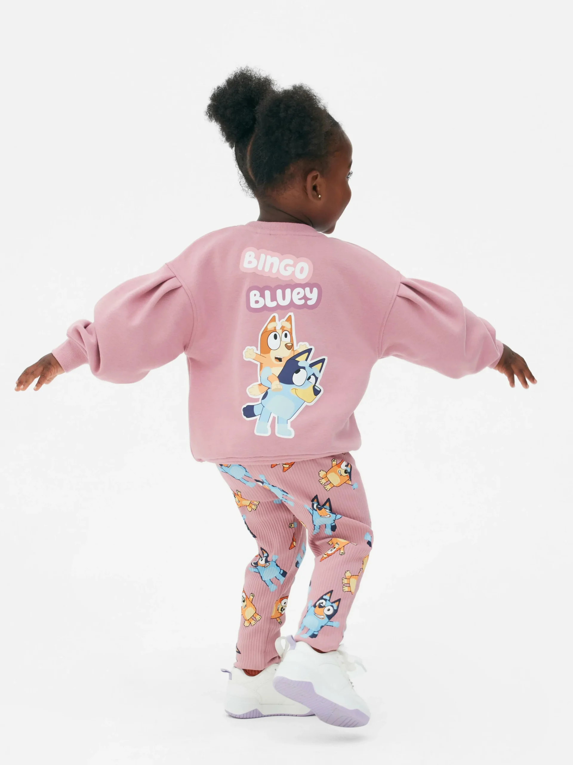 Primark Bluey Sweatshirt And Ribbed Leggings Set Pink Sale