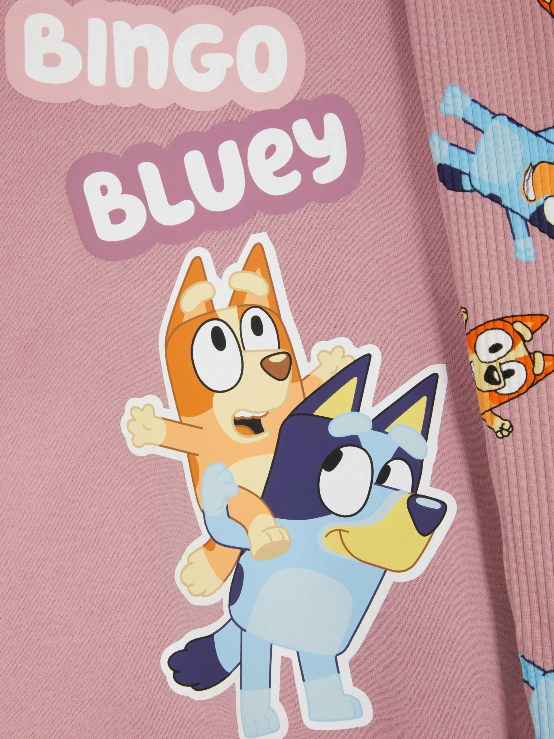 Primark Bluey Sweatshirt And Ribbed Leggings Set Pink Sale