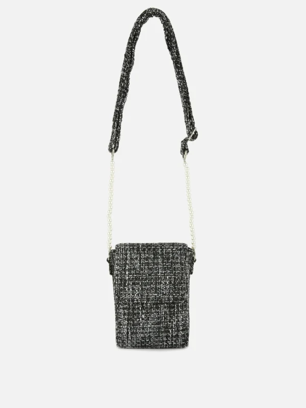 Primark Bouclé Crossbody Phone Holder Black Discount