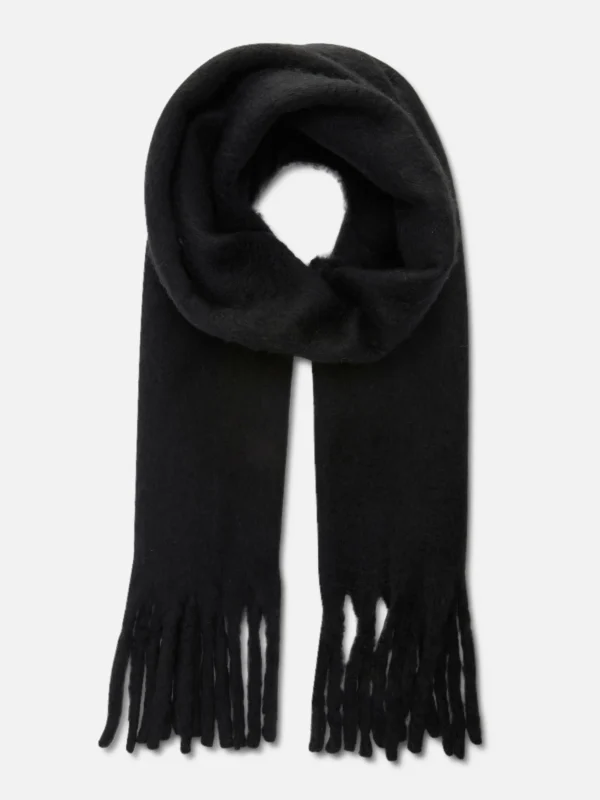 Primark Brushed Tassel Scarf Black Hot