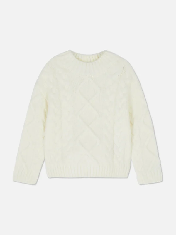 Primark Cable Knit Sweater Ivory Sale