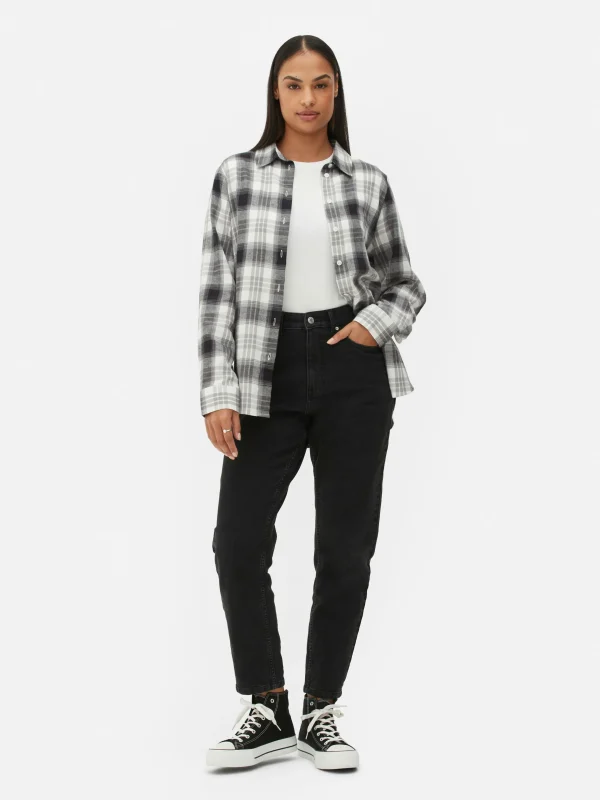 Primark Check Shirt Ivory Outlet