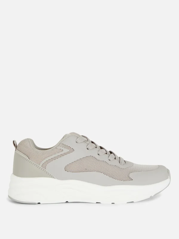 Primark Chunky Mesh Sneakers Stone Discount