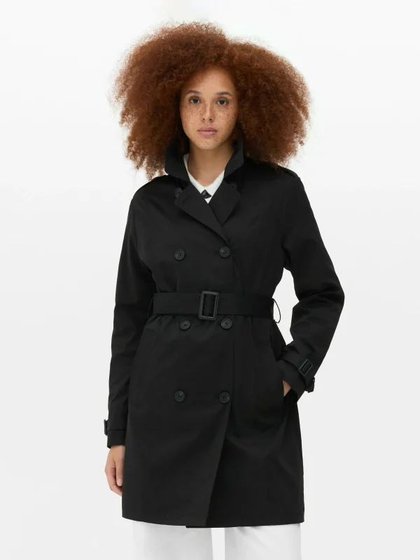 Primark Classic Double Breasted Trench Black Outlet