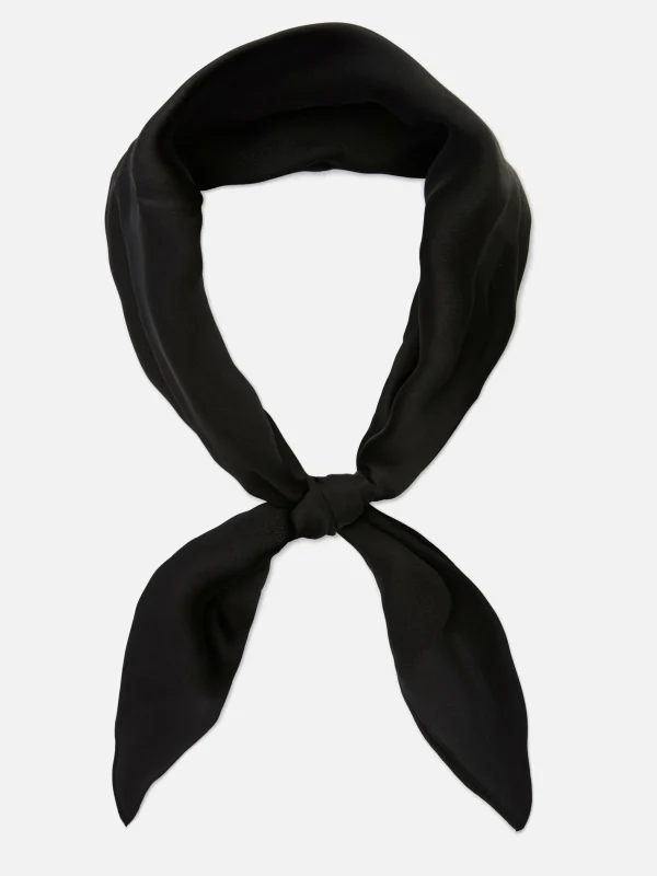 Primark Classic Satin Scarf Black Best