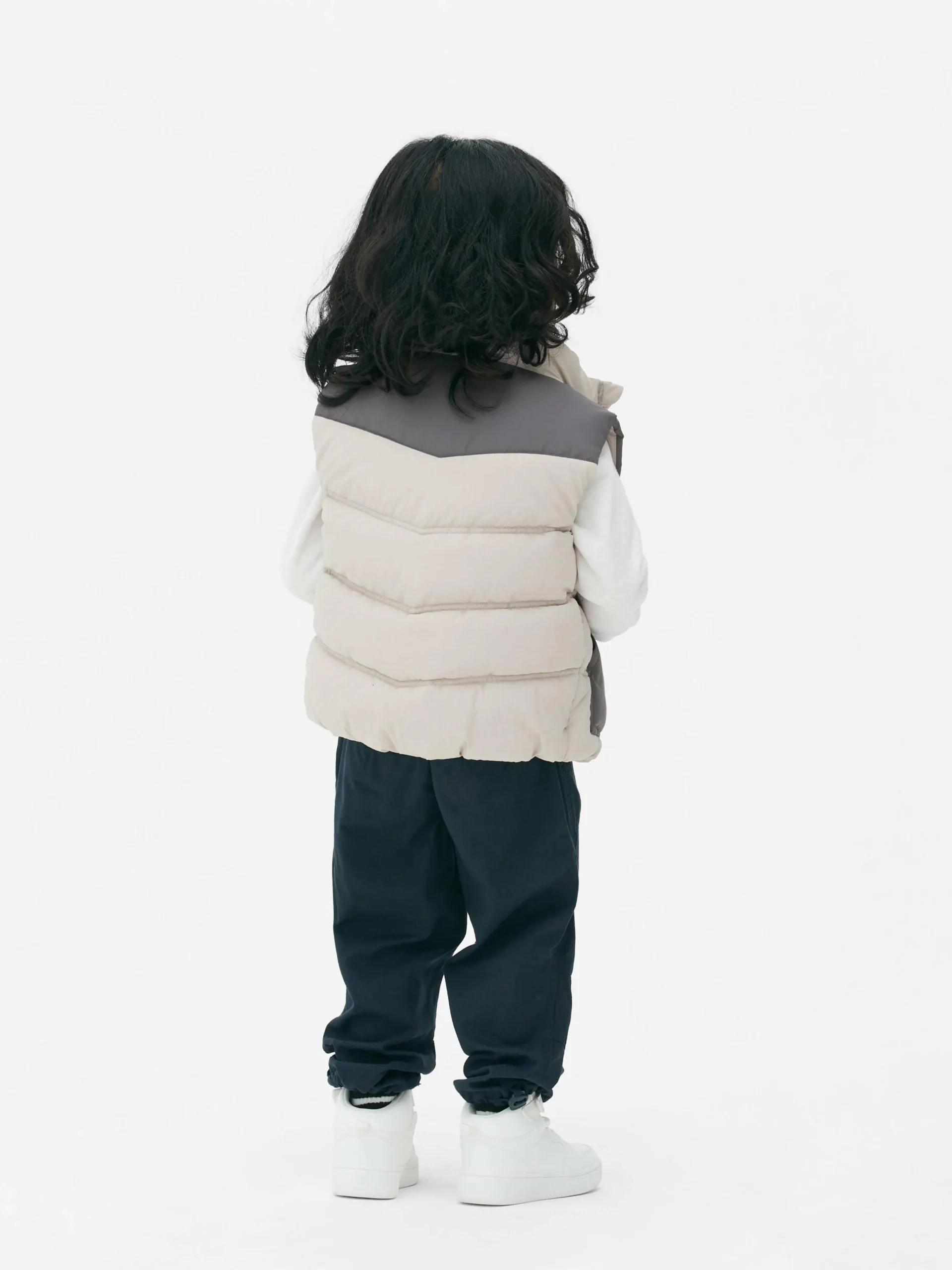 Primark Color Block Padded Vest Gray Cheap