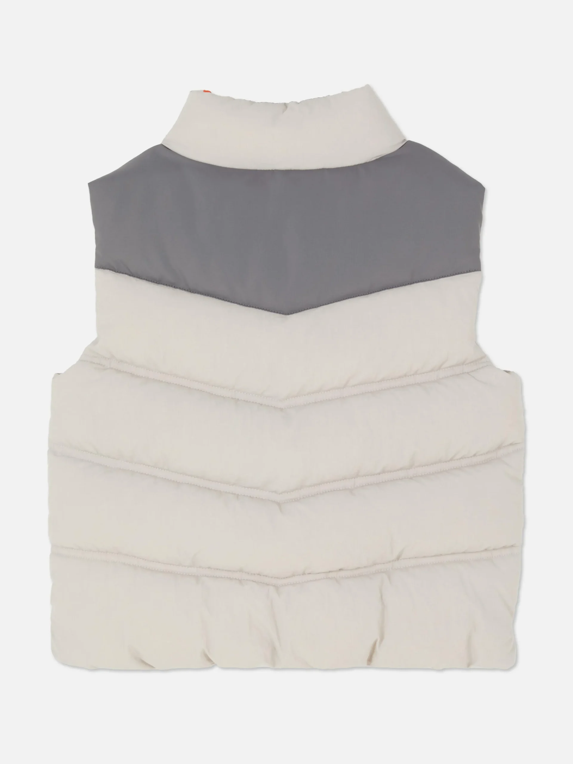 Primark Color Block Padded Vest Gray Cheap