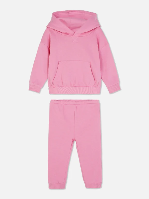 Primark Co-ord Hoodie And Joggers Set Pink Clearance
