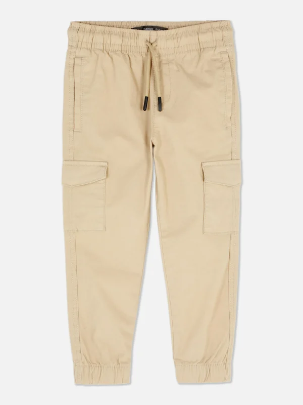 Primark Cuffed Cargo Pants Tan Sale