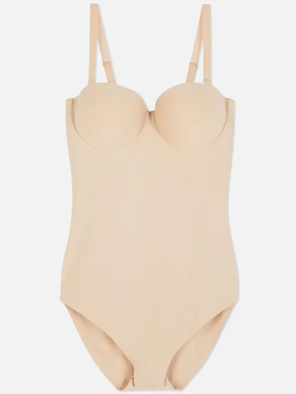 Primark Cupped Lycra Shapewear Bodysuit Taupe Discount