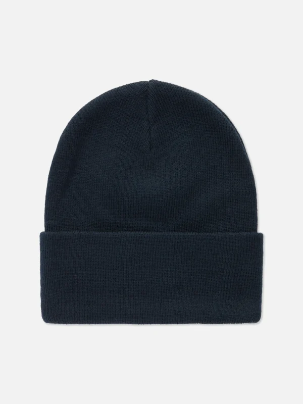 Primark Deep Cuff Beanie Hat Navy Clearance