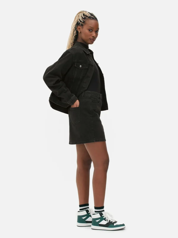 Primark Denim Mini Skirt Black Shop