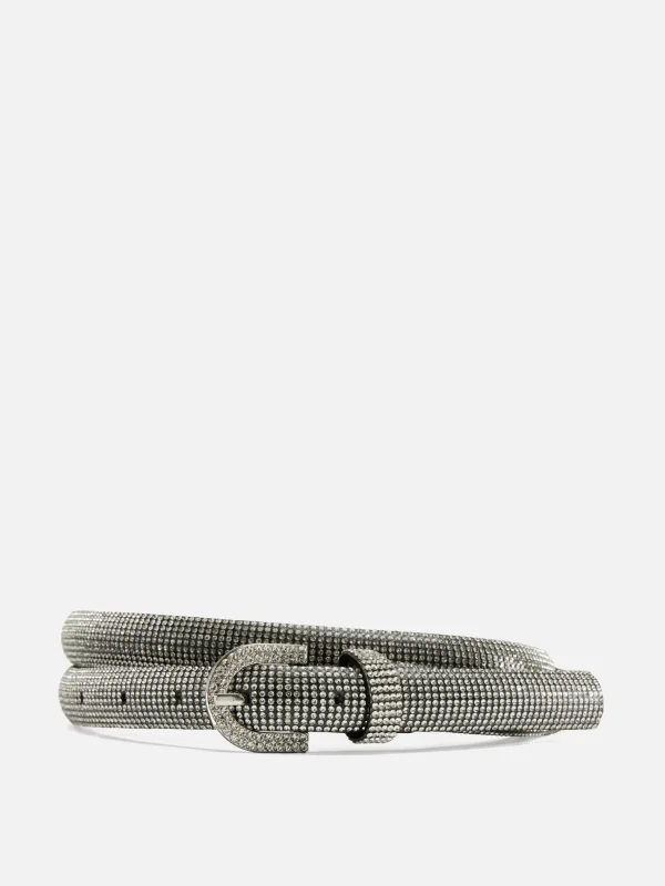 Primark Diamanté Embellished Belt Silver Sale