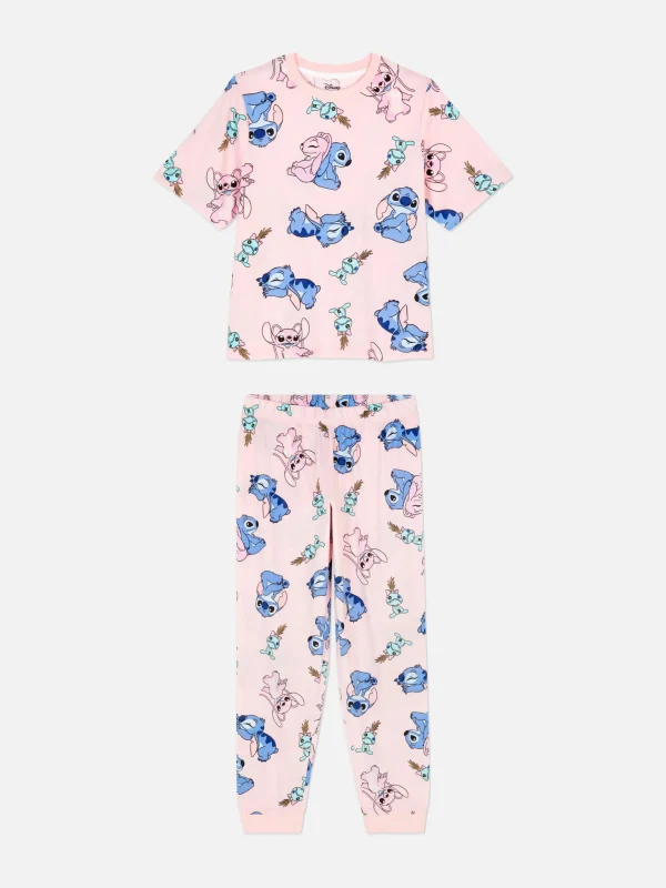 Primark Disney Character Graphic Pajama Set Pink Fashion