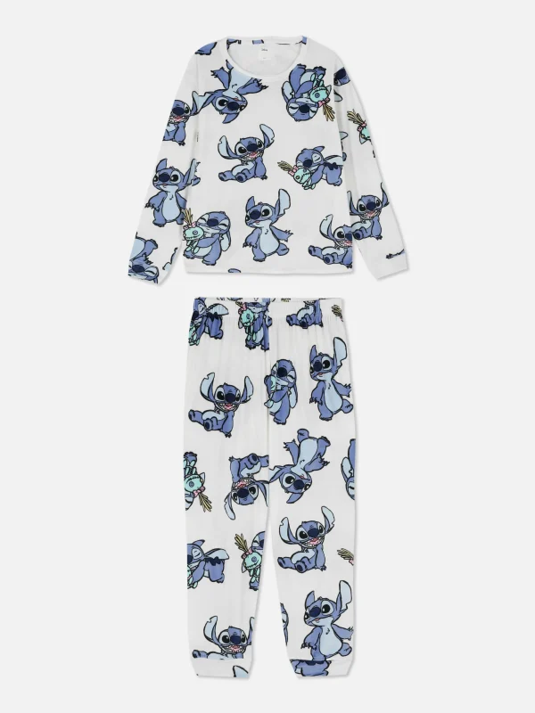 Primark Disney Characters Long Sleeve Fleece Pajamas Ivory Discount