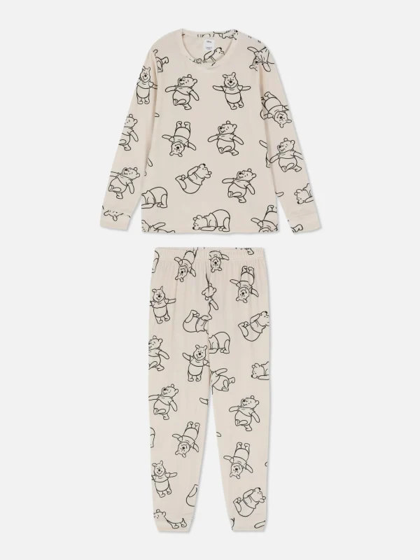 Primark Disney Characters Long Sleeve Fleece Pajamas Oatmeal Best