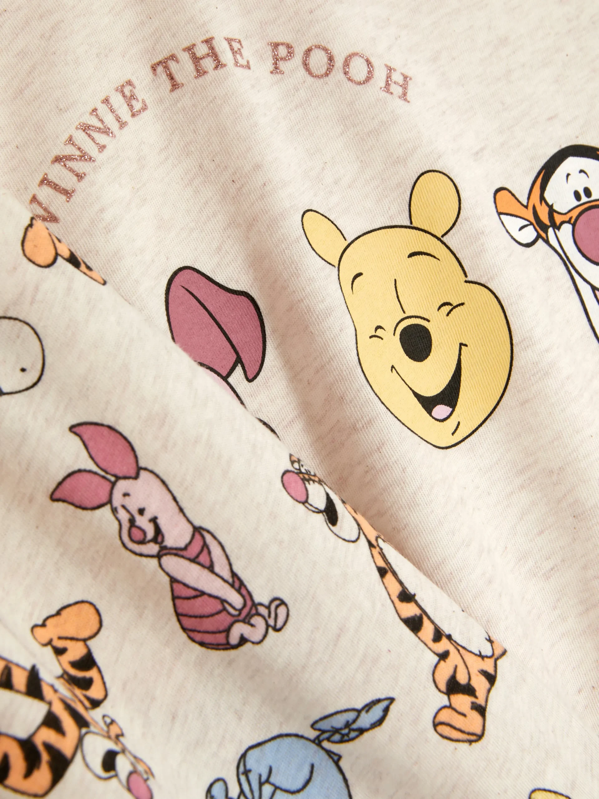 Primark Disney Characters T-Shirt Pajamas Cream Clearance