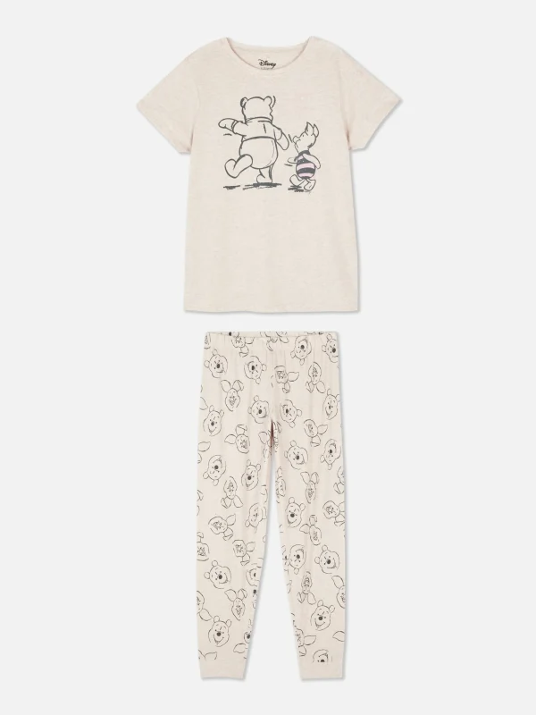 Primark Disney Graphic T-Shirt And Bottoms Pyjamas Oatmeal Store