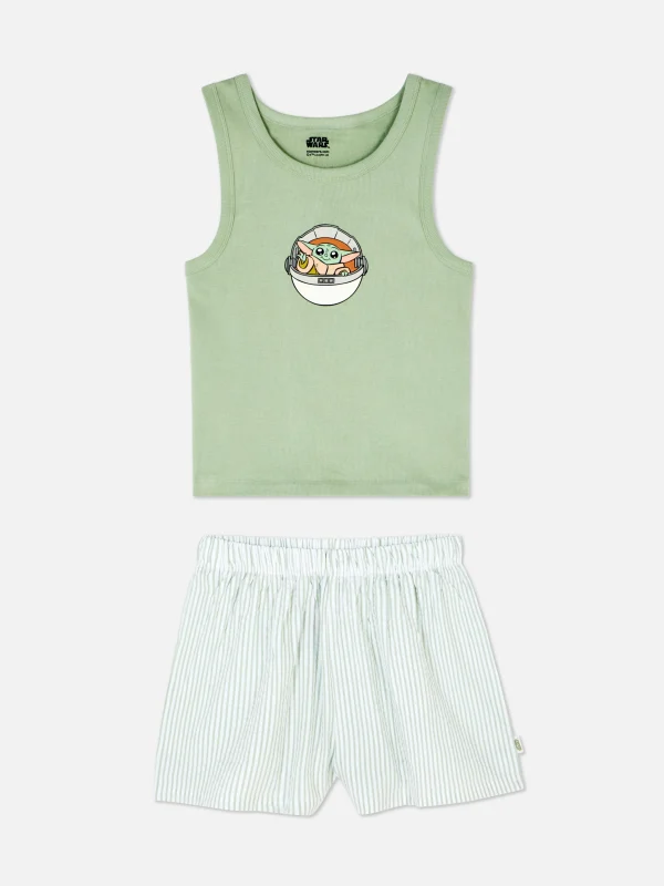 Primark Disney’s Character Shorts Pajamas Light Green Cheap