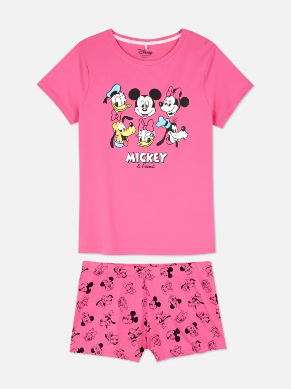 Primark Disney's Characters Short Sleeve Pajamas Pink Fashion