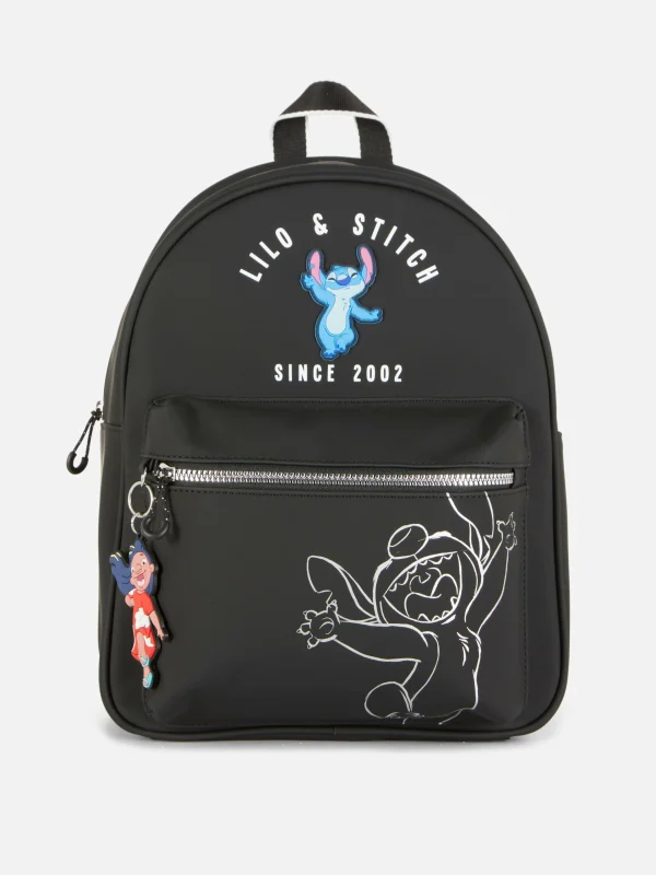 Primark Disney’s Lilo And Stitch Front Pocket Backpack Black Store