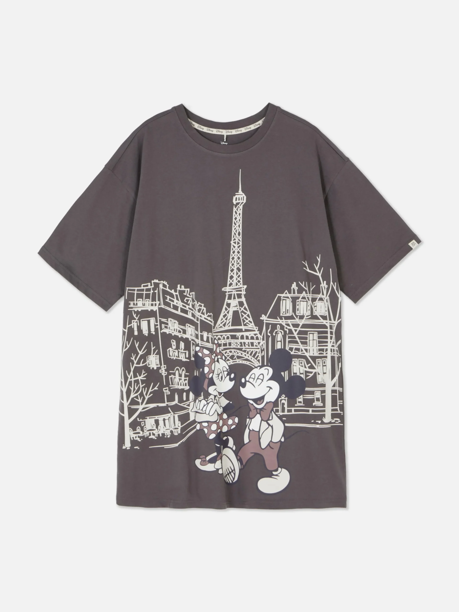 Primark Disney’s Mickey And Minnie Mouse Paris Sleep Tee Charcoal Online