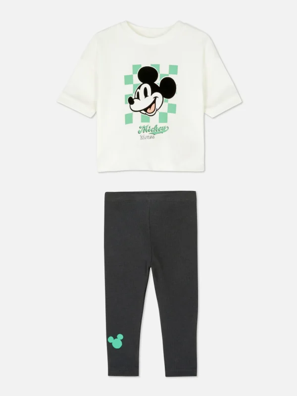 Primark Disney's Mickey Mouse Loungewear Set Green New