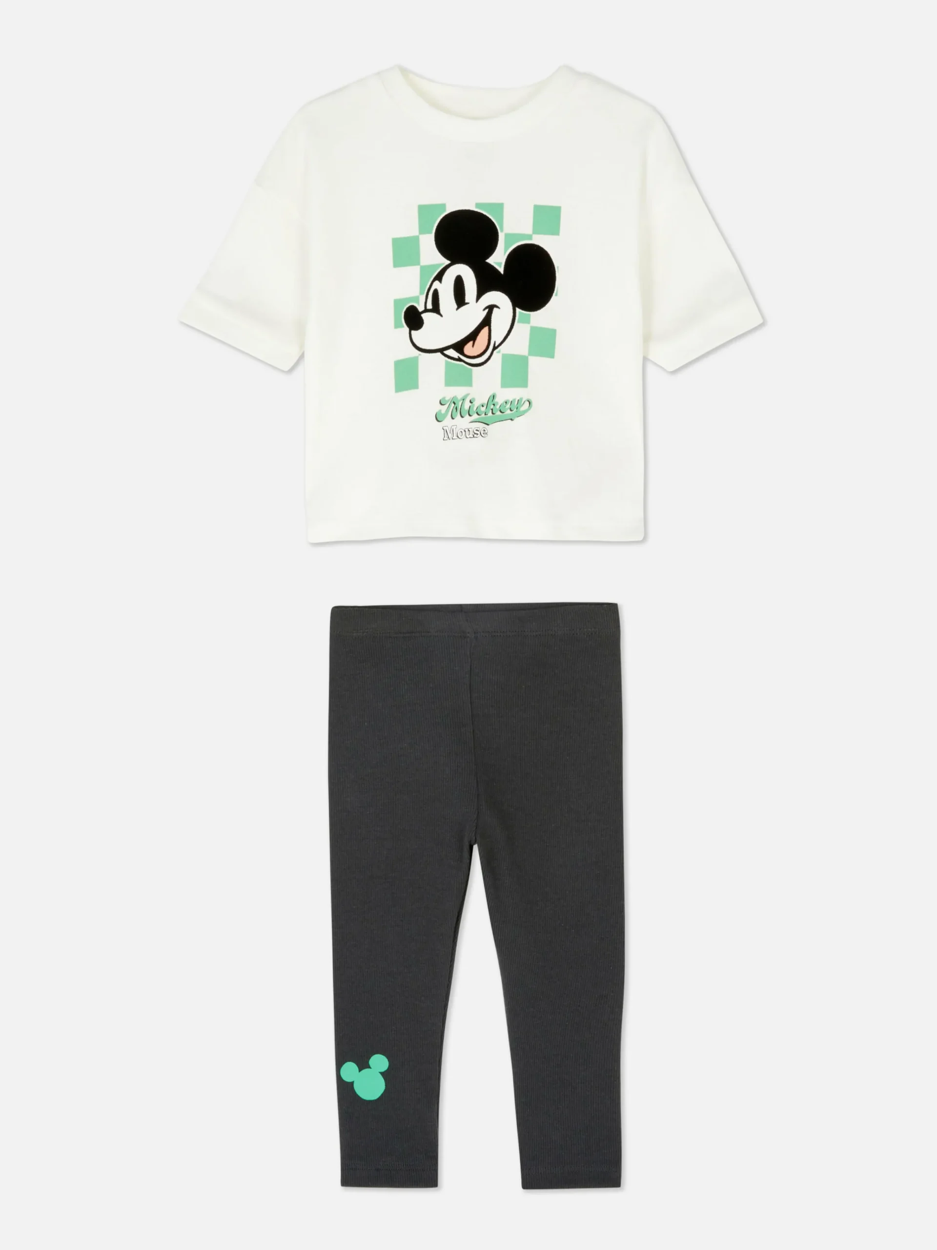 Primark Disney's Mickey Mouse Loungewear Set Green New