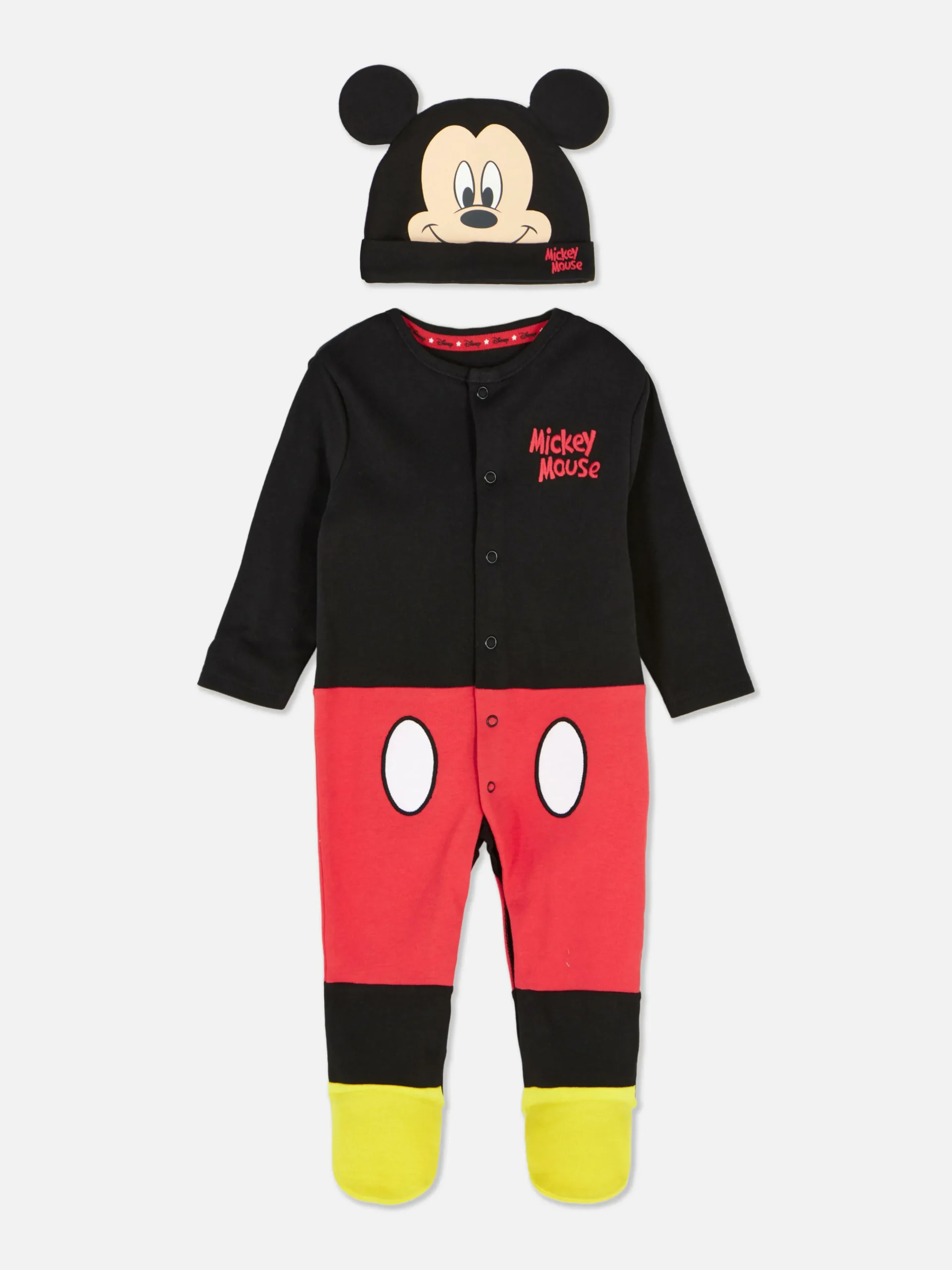 Primark Disney's Mickey Mouse Sleeper And Hat Set Red Best Sale