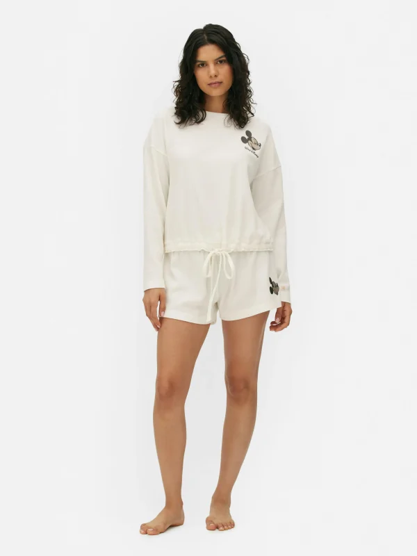 Primark Disney’s Mickey Mouse Waffle Texture Pajama Top Ivory Best