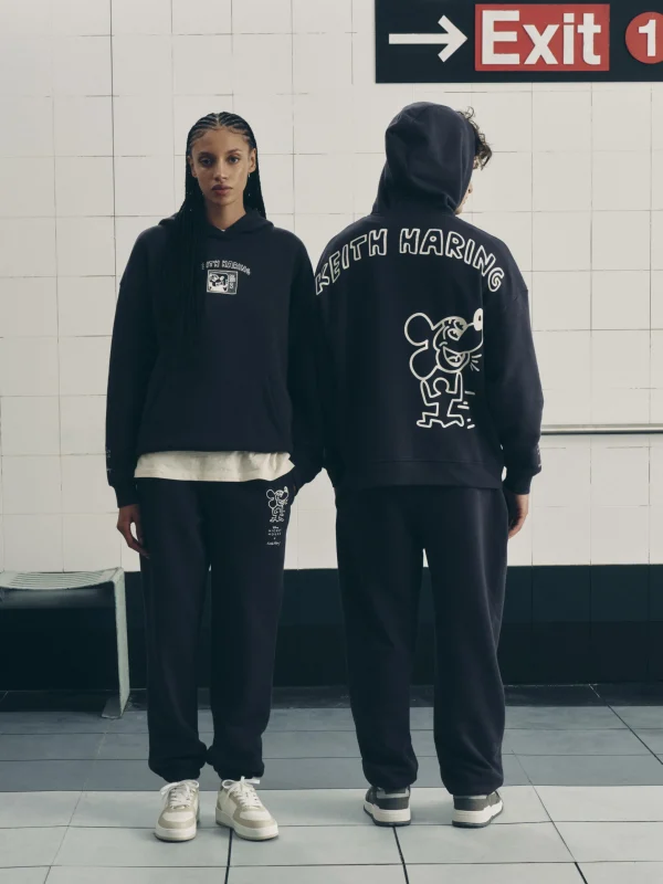 Primark Disney’s Mickey Mouse X Keith Haring Hoodie Charcoal Discount
