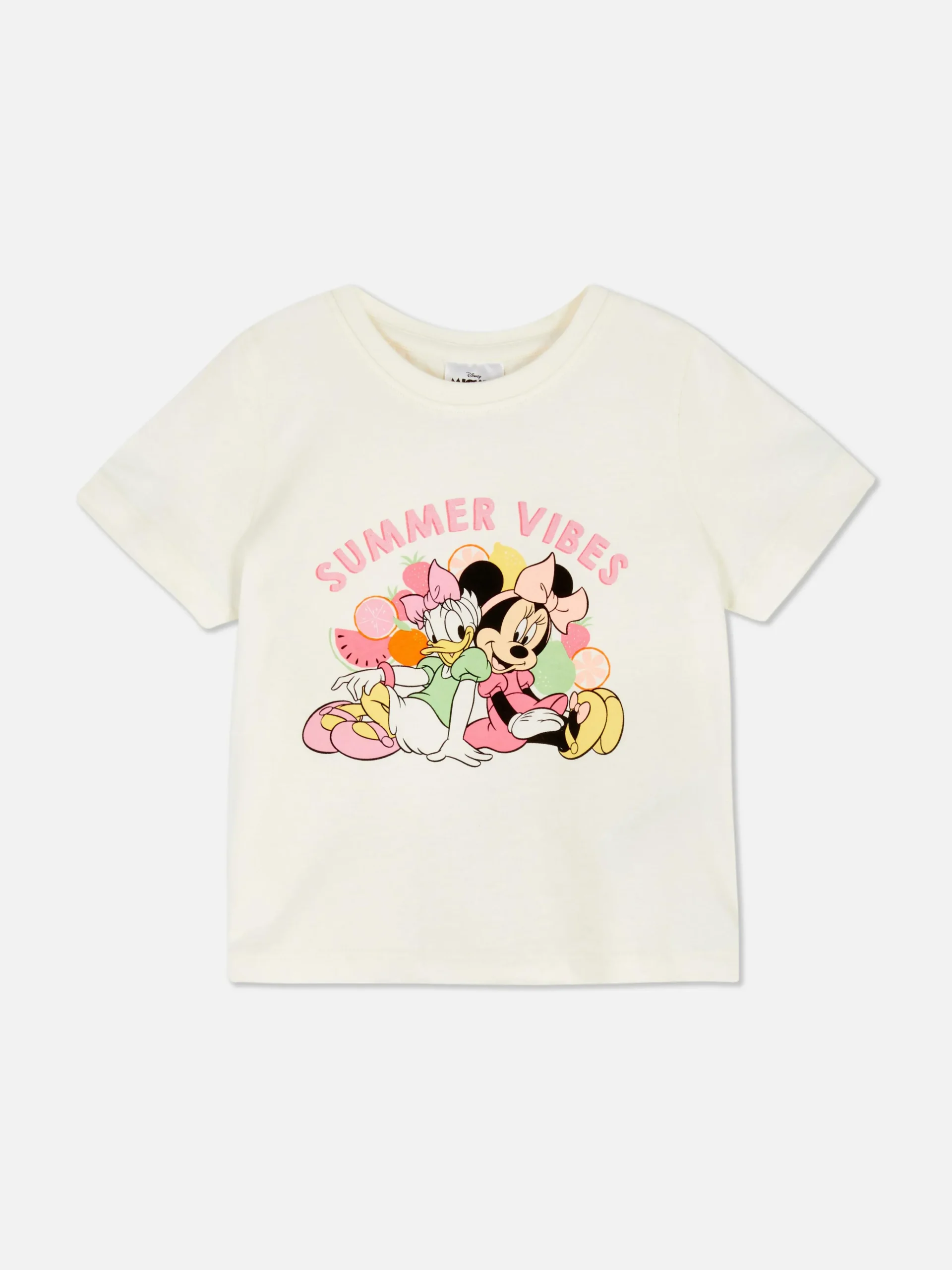 Primark Disney’s Minnie Mouse And Friends Glitter Text T-Shirt White Best Sale