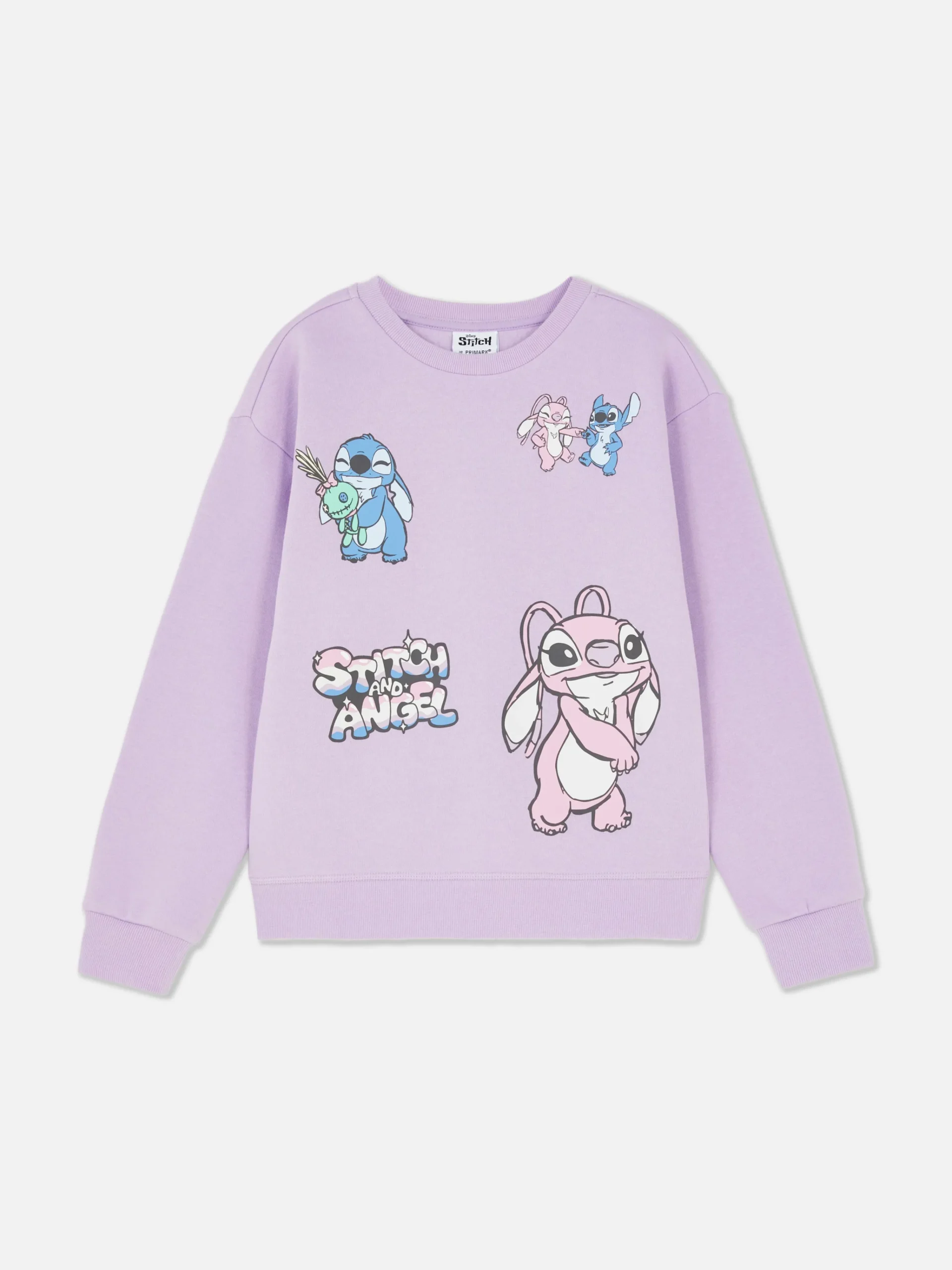 Primark Disney’s Stitch And Angel Crew Neck Sweatshirt Purple Outlet