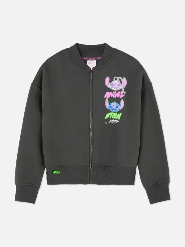 Primark Disney's Stitch And Angel Graffiti Sweatshirt Charcoal Cheap