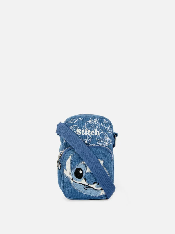 Primark Disney’s Stitch Denim Phone Bag Blue Hot