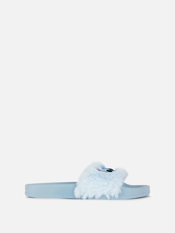 Primark Disney’s Stitch Faux Fur Pool Slides Blue Best