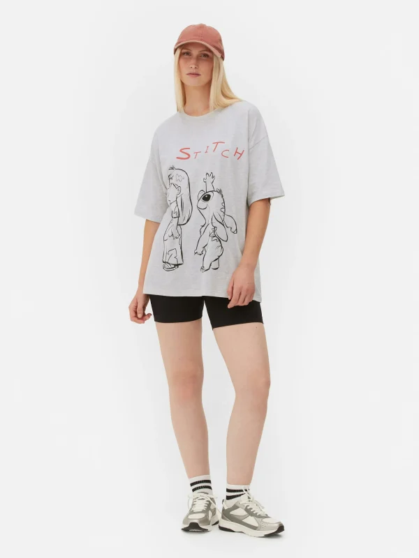 Primark Disney’s Stitch Oversized T-Shirt Gray Fashion