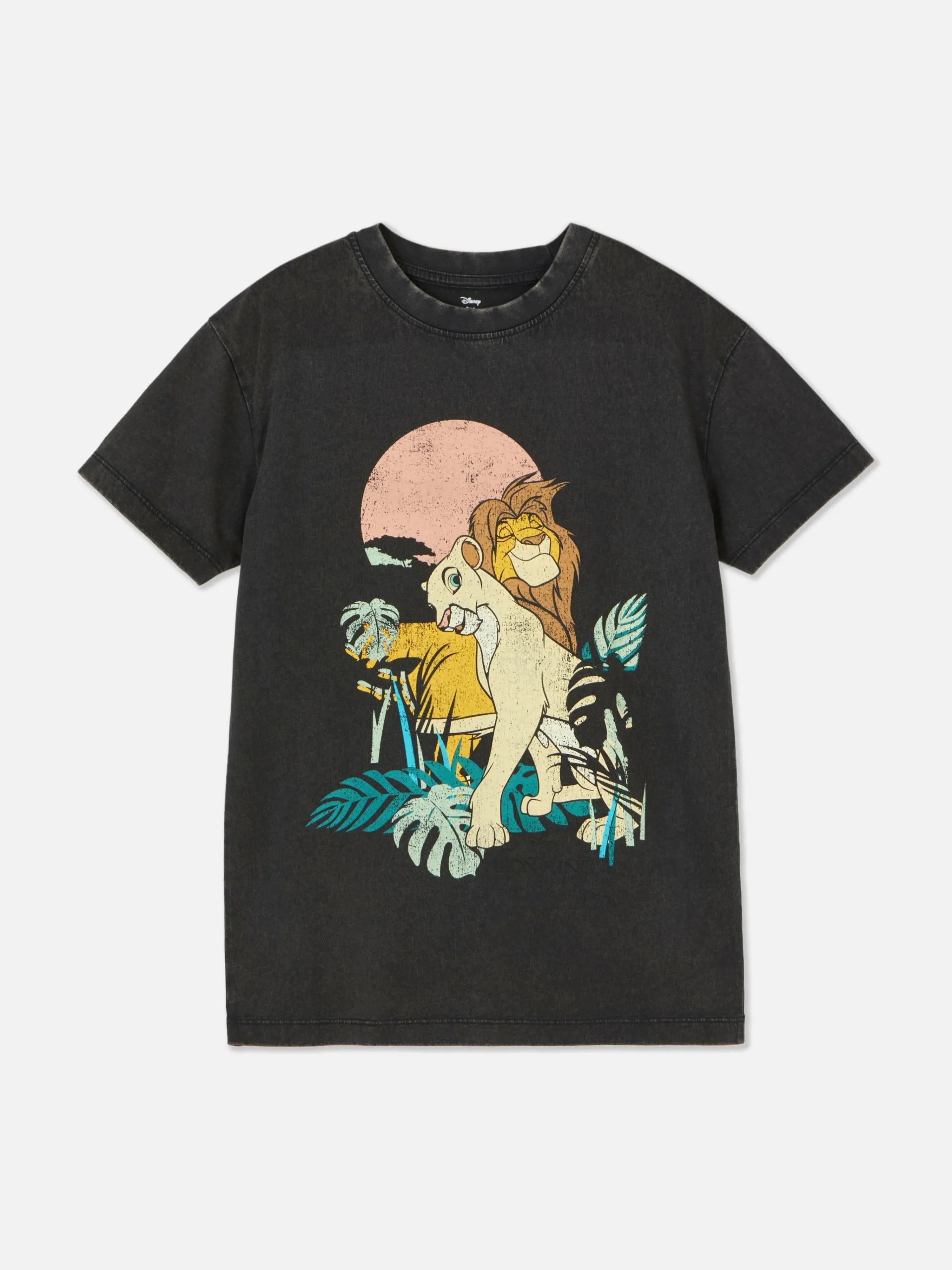 Primark Disney’s The Lion King 30th Anniversary Acid Wash Tee Charcoal Shop