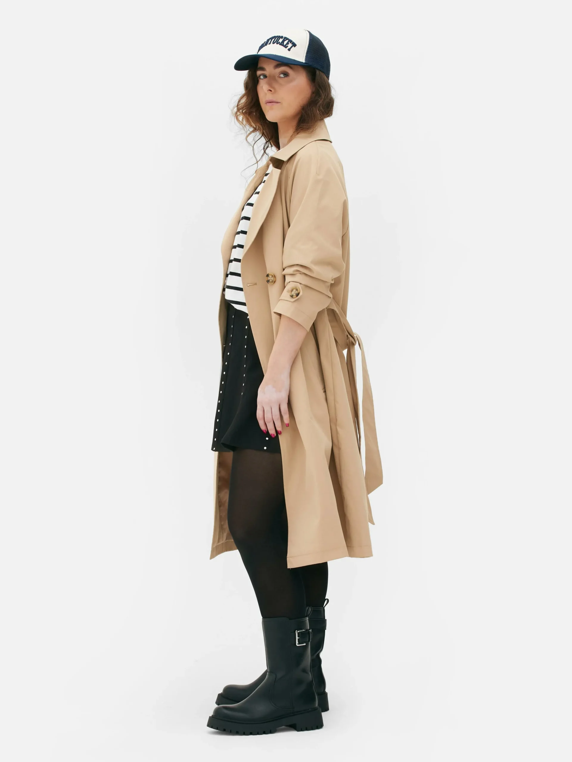 Primark Double Breasted Trench Coat Camel Online