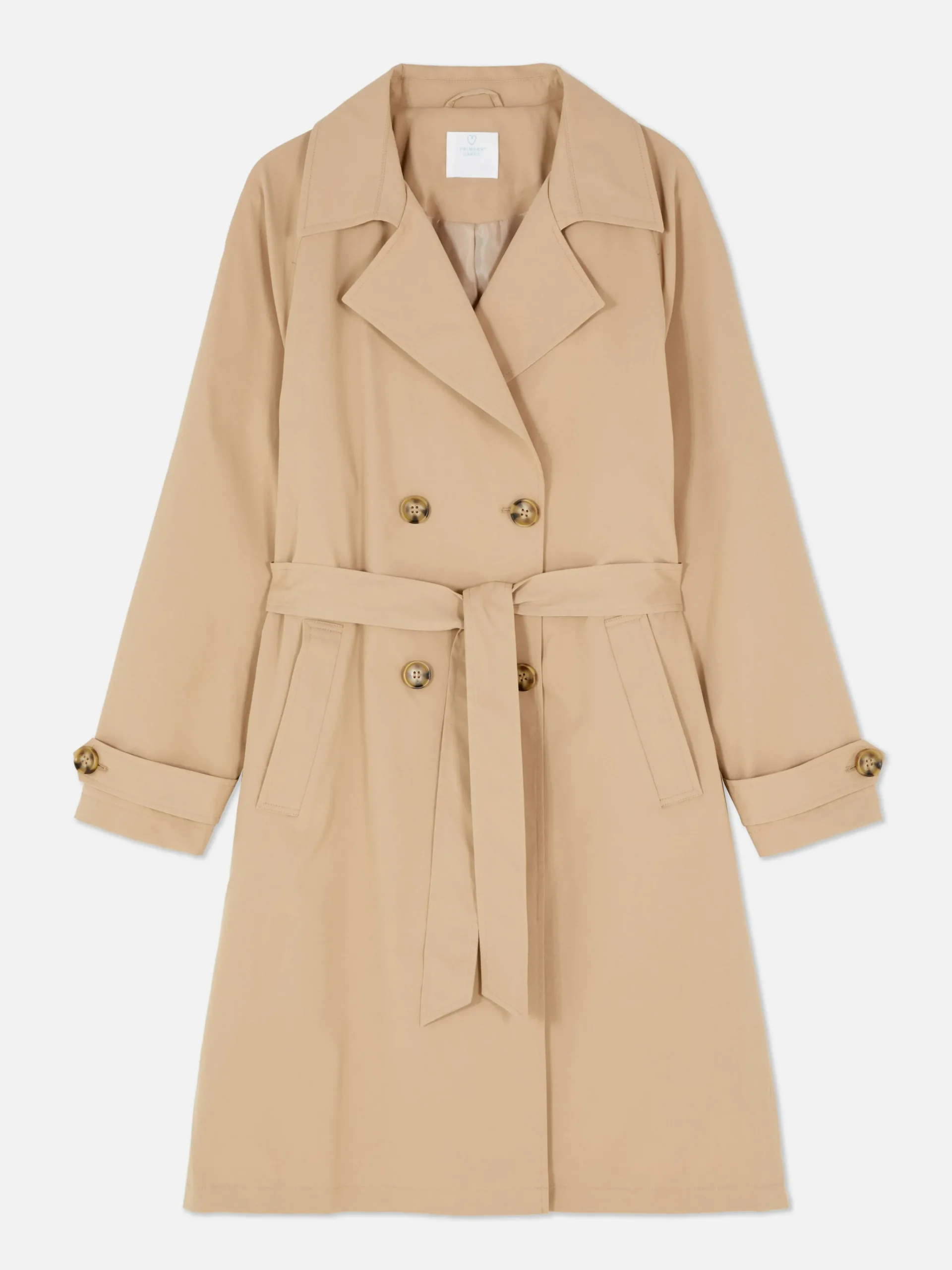 Primark Double Breasted Trench Coat Camel Online
