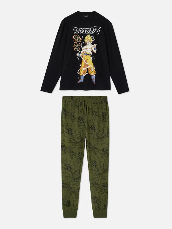 Primark Dragon Ball Z Super Saiyan Goku Pajama Set Black New