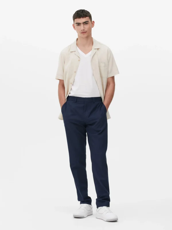 Primark Dressy Twill Pants Navy Online
