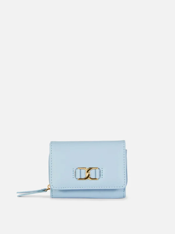 Primark Embellished Faux Leather Purse Light Blue Store
