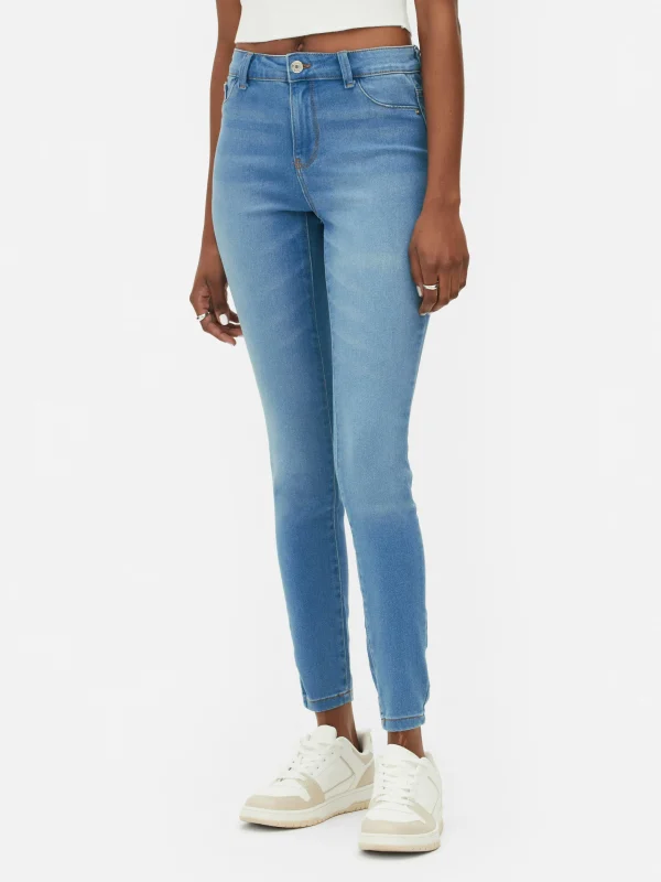 Primark Essential Mid-Rise Skinny Jeans Mid Blue Online