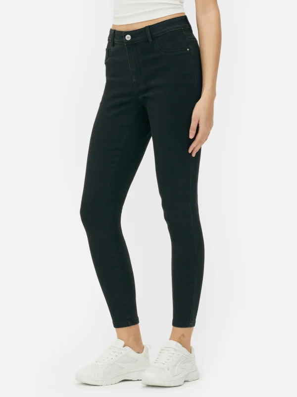 Primark Essential Mid-Rise Skinny Jeans Black Clearance